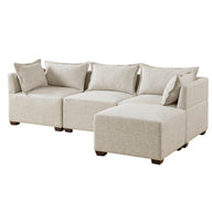 linen-corner chair,linen-armless chair,linen-ottoman